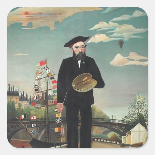Sticker Carré Henri Rousseau - Moi (Devant)