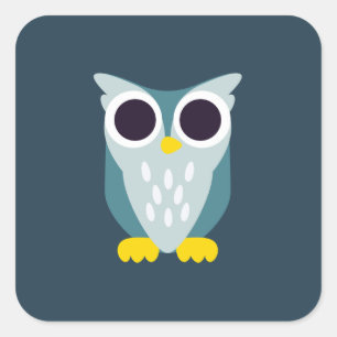 Sticker Carré Henry le hibou