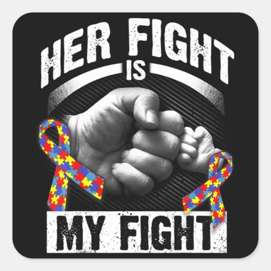 Sticker Carré Her Fight Is (Devant)