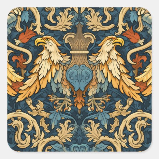 Sticker Carré héraldique de la Renaissance (Devant)