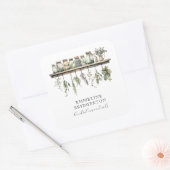 Sticker Carré Herbalist Botanical Apothecary Product  (Enveloppe)