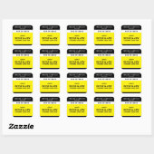 Sticker Carré Herbe jaune minimaliste (Feuille)