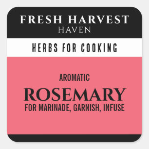 Sticker Carré Herbe rouge molle minimaliste