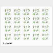 Sticker Carré Herbes Rosemary Sage Thyme Mint Parsley Merci (Feuille)