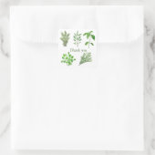 Sticker Carré Herbes Rosemary Sage Thyme Mint Parsley Merci (Sac)