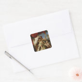 Sticker Carré Hercules et Omphale, 1724 (Enveloppe)