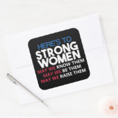 Sticker Carré Here's to Strong Women (Enveloppe)