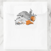 Sticker Carré Hérisson (Sac)