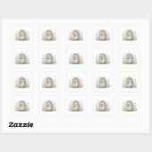 Sticker Carré Hérisson Mignon avec Lanterne (Feuille)