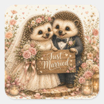 Hérisson Tout Juste Marié Cottagecore Romantique M