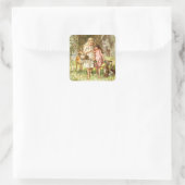 Sticker Carré Hermann Vogel - Blanche neige et rouge Rose (Sac)