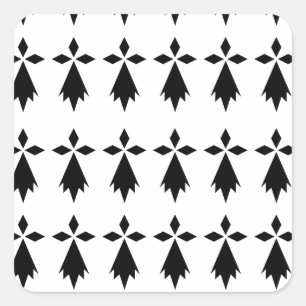Sticker Carré hermine drapeau Bretagne