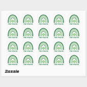 Sticker Carré Hermione Nom Clover Boho Rainbow (Feuille)
