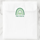 Sticker Carré Hermione Nom Clover Boho Rainbow (Sac)