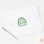 Sticker Carré Hermione Nom Clover Boho Rainbow (Enveloppe)
