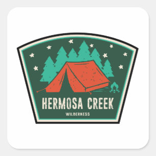 Sticker Carré Hermosa Creek Wilderness Colorado Camping