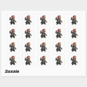 Sticker Carré Héros d'Anime (Feuille)