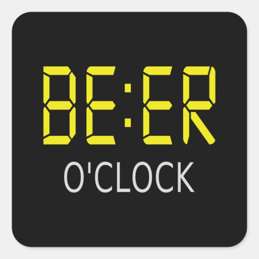 Sticker Carré Heure de la bière (Devant)
