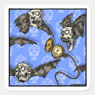 Sticker Carré Heure Des Chauves-Chauves - Pop Goth Nightmare Sur