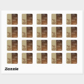 Sticker Carré heure du café (Feuille)