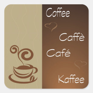 Sticker Carré heure du café
