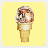 Sticker Carré Heure pour la glace (Devant)
