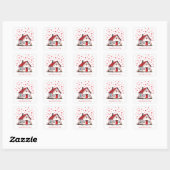 STICKER CARRÉ HEUREUSE SAINTE-VALENTIN ! (Feuille)