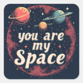 STICKER CARRÉ HEUREUSE SAINTE-VALENTIN ! (Devant)