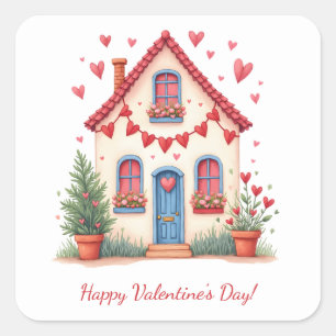 STICKER CARRÉ HEUREUSE SAINTE-VALENTIN !