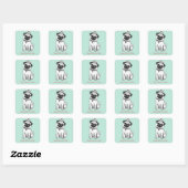 STICKER CARRÉ HEUREUSE SAINTE-VALENTIN ! (Feuille)