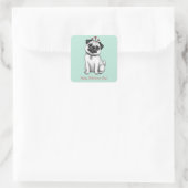 STICKER CARRÉ HEUREUSE SAINTE-VALENTIN ! (Sac)
