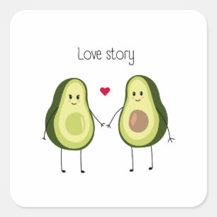 Sticker Carré Heureuse Sainte-Valentin 2023 Drôle Image Mignonne