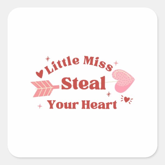 Sticker Carré Heureuse Sainte-Valentin 2023 - Vous Volez Mon Coe (Devant)