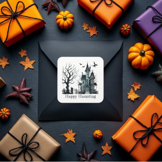 Sticker Carré Heureux