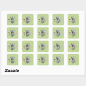 STICKER CARRÉ HEUREUX (Feuille)