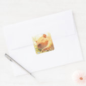 Sticker Carré Heureux comme un Capybara (Enveloppe)