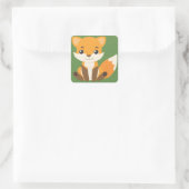 Sticker Carré Heureux Fox (Sac)