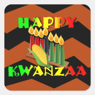STICKER CARRÉ HEUREUX KWANZAA