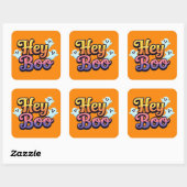Sticker Carré Hey Boo (Feuille)