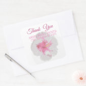 Sticker Carré Hibiscus blanc (Enveloppe)