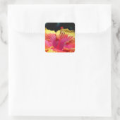 Sticker Carré Hibiscus Flower Close (Sac)