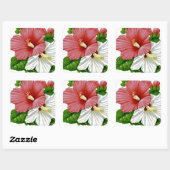Sticker Carré Hibiscus Vintage Seed Packet (Feuille)