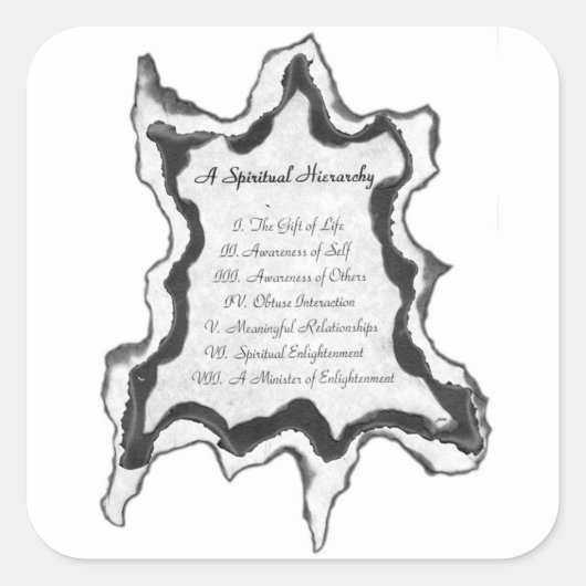 Sticker Carré Hiérarchie spirituelle (Devant)