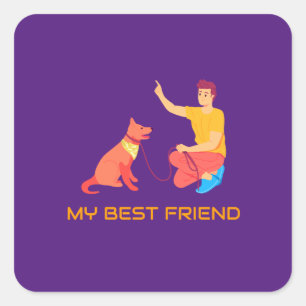 Sticker Carré "High Five with Bestie"