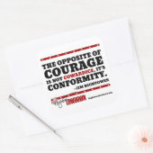 Sticker Carré Hightower Lowdown : Le contraire du courage (Bâton (Enveloppe)