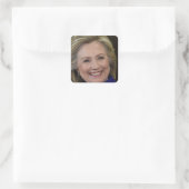Sticker Carré Hillary Clinton (Sac)