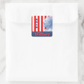 Sticker Carré Hillary Clinton 2016 (Sac)