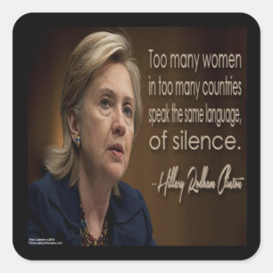 Sticker Carré Hillary Clinton Femmes R Cadeaux et T-shirts anony