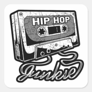 Sticker Carré Hip hop Junkie Golden Era Rap musique