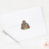 Sticker Carré Hippie Sasquatch (Enveloppe)